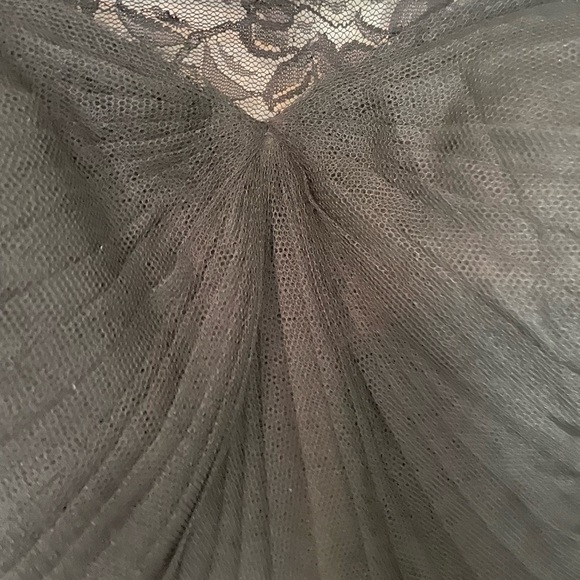 Jenny Yoo BHLDN Black Chiffon Long Dress 0 - Picture 6 of 7